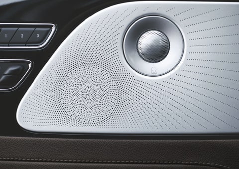 Two speakers of the available audio system are shown in a 2024 Lincoln Aviator® SUV | Beach Lincoln in Myrtle Beach SC