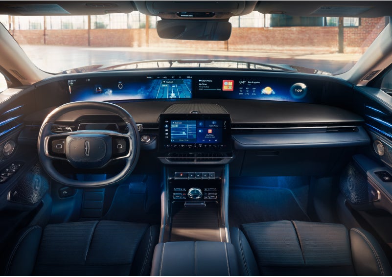 The panoramic display is shown in a 2024 Lincoln Nautilus® SUV. | Beach Lincoln in Myrtle Beach SC