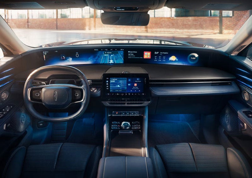 The panoramic display is shown in a 2025 Lincoln Nautilus® SUV. | Beach Lincoln in Myrtle Beach SC