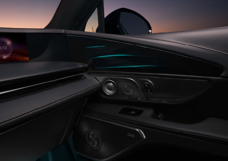 Selectable ambient lighting glows in the passenger door panel. | Beach Lincoln in Myrtle Beach SC