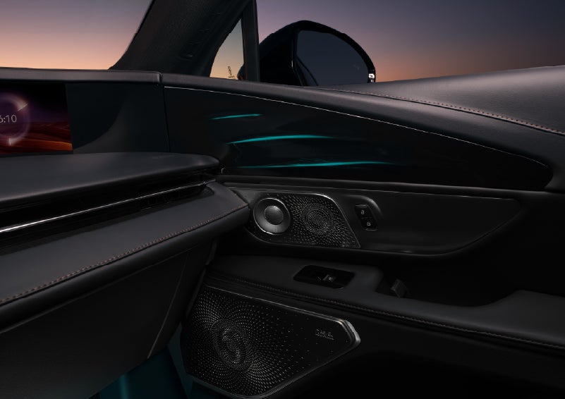 Selectable ambient lighting glows in the passenger door panel. | Beach Lincoln in Myrtle Beach SC