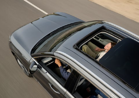 The available panoramic Vista Roof® of a 2027 Lincoln Aviator® SUV is open. | Beach Lincoln in Myrtle Beach SC